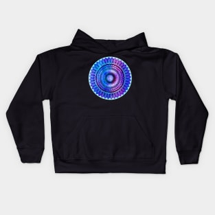 Watercolor Mandala blue Kids Hoodie